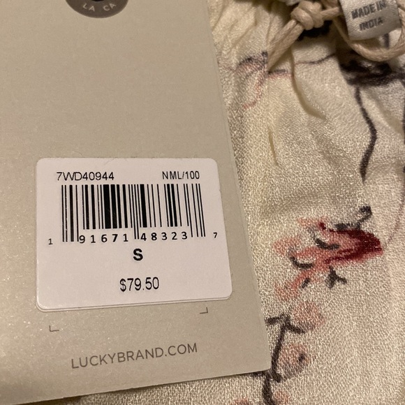 Lucky Brand Bell Sleeve Floral Off Shoulder Bohemian Floral Blouse - Picture 11 of 13